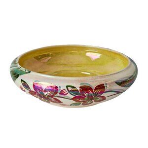 Vintage Lustreware Centerpiece Bowl Floral Lusterware England MCM Mid Century